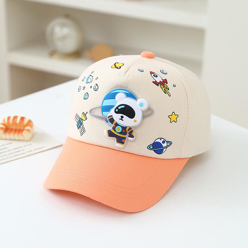 New Little Bear Space Baby Cap - Cute Spring Sun Protection Hat for Boys & Girls