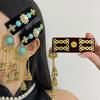 Rhinestone Ethnic Style Side Clip Square Bangs Hairpin Tassel Hair Clip  for Women Haircard