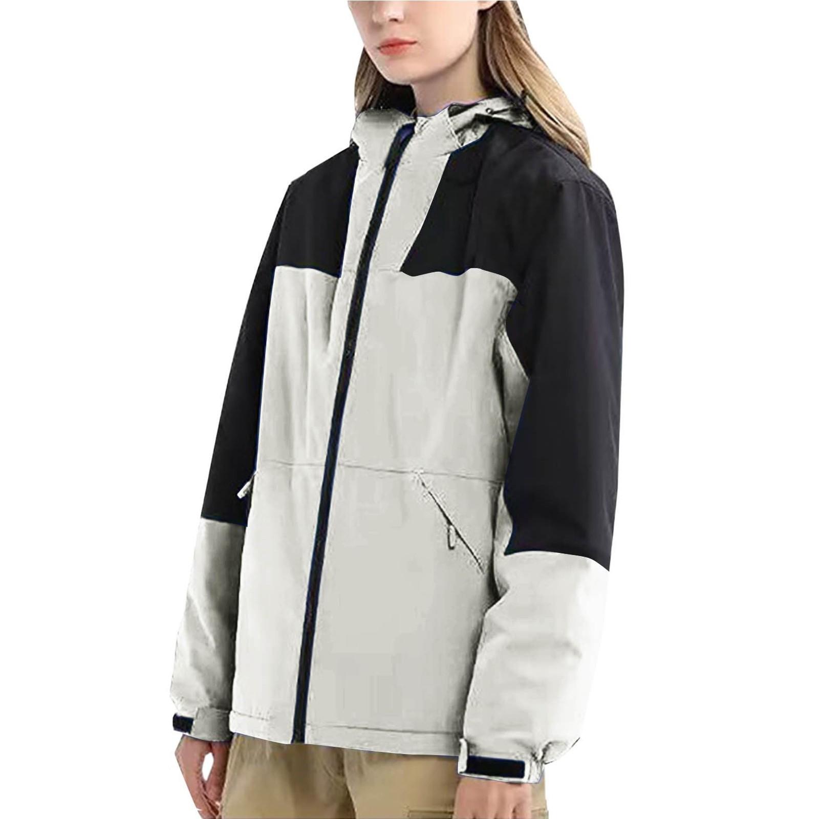 

Женская уличная легкая цветная водонепроницаемая ветрозащитная спортивная куртка большого размера для бега куртка Hardshell XL белый