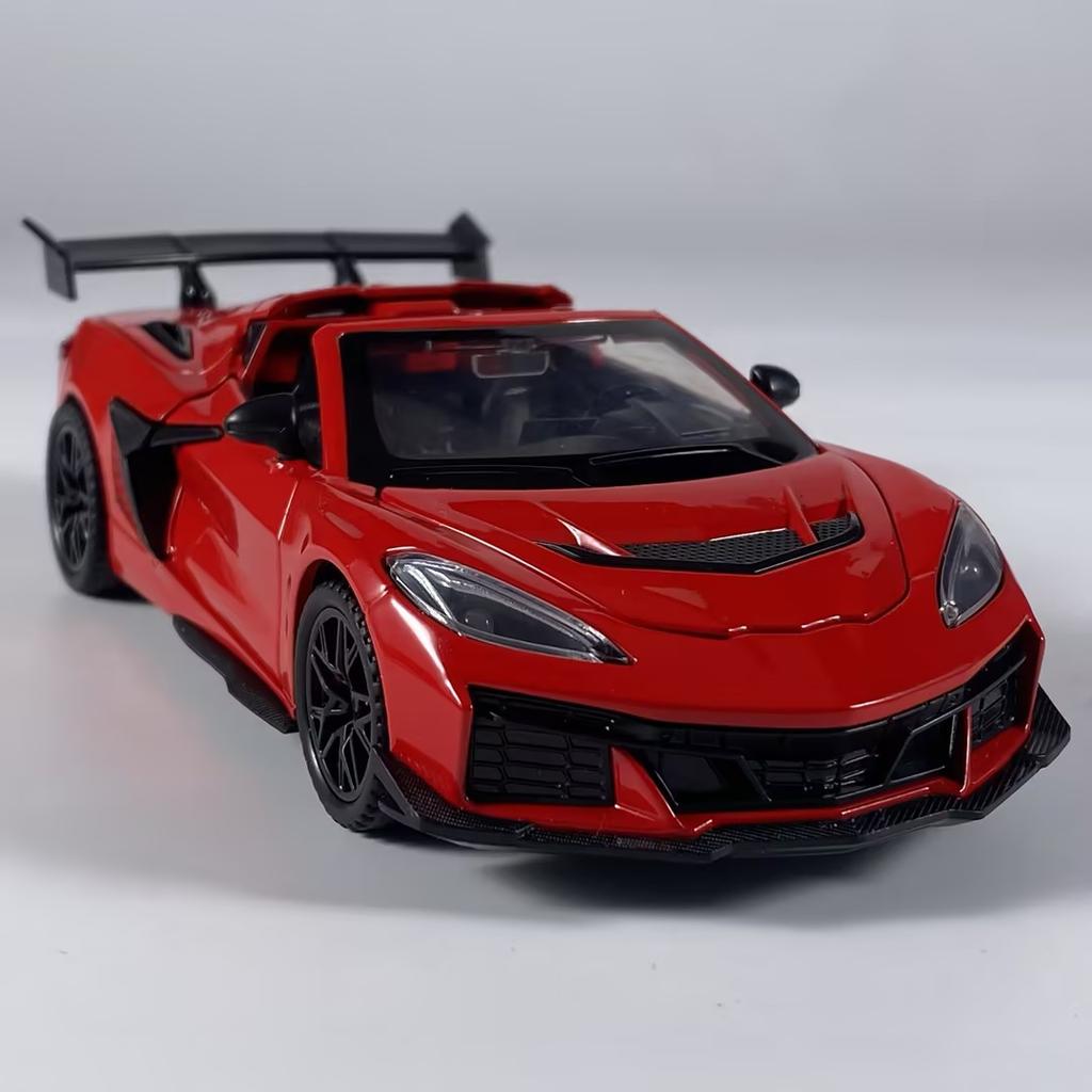1:32 Chevrolet Corvette C8 Zr1X Track Enhanced Version Supercar Alloy Metal Diecast Model Car Simulation Miniature Holiday Gifts
