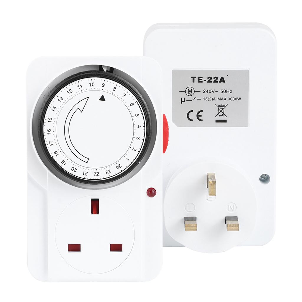 Intelligente 24-Stunden-Zyklus Mechanische Zeitschaltuhr Stromschalter Timer Stecker Steckdose