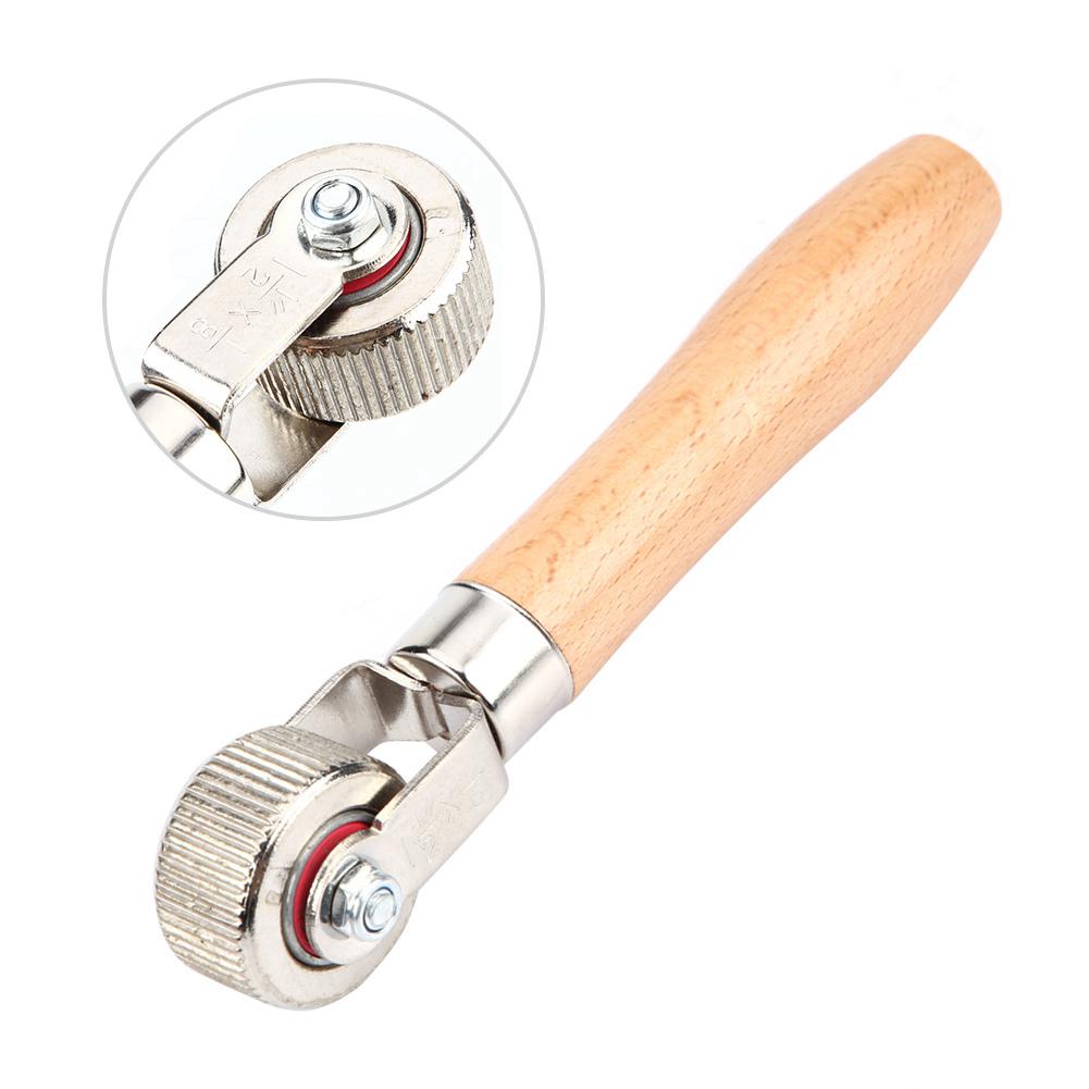 Car Wheel Wooden Handle Tire Patch Repair Stitcher Ball Bearing Roller Repair Tool