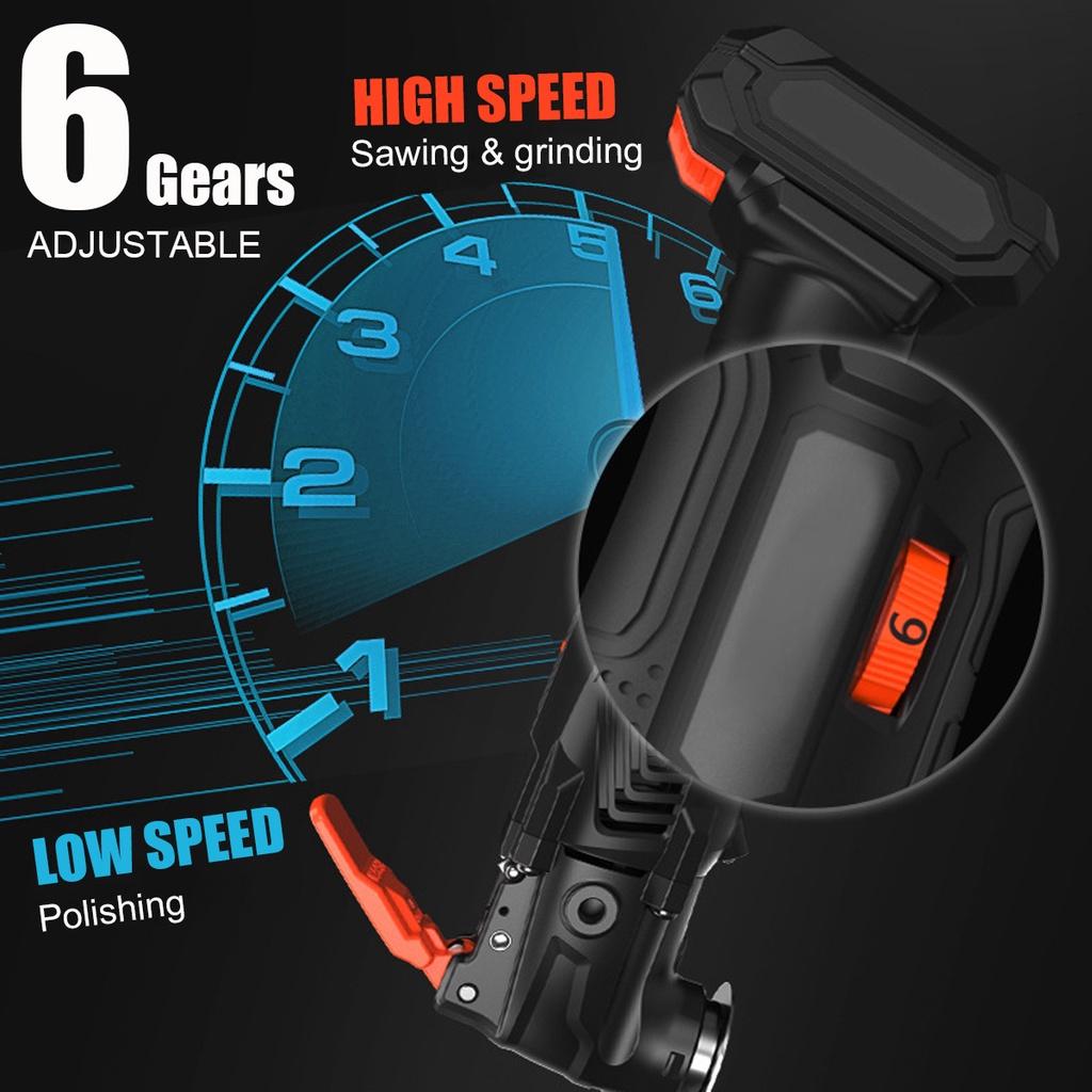 2200W Cordless Renovator Oscillating Woodworking Power Tools 6 Variable Speed Multi Cutter Electric Trimmer Blade 21V