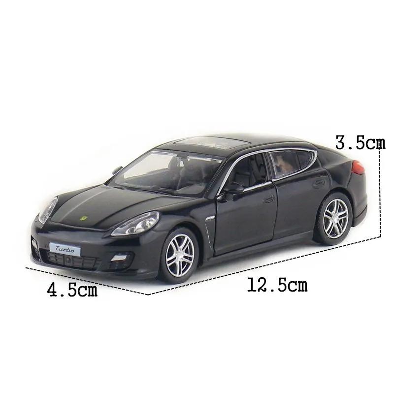 1:36 Porsche Panamera Turbo Model Scale Metal Diecast Miniature Pullback Vehicle Collection Xmas Gift Kid Boy Toy F228