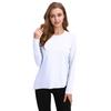 Cerburny Long Sleeve Round UV Perfect for and and White Women's T-Shirt, Quick-Drying, Sweat-Wicking, Neck, Protection, Breathable, Sports, Yoga,