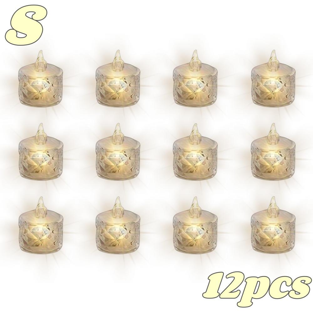 4/12pcs Flameless Plastic Candles Lights Battery LED Tealight with Realistic Flame for Home Holiday Wedding Party Tabletop Decor
