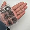 120pcs Fish Hook Set, Including Drop Shot Hooks, Wacky Hooks, Loach Hooks, Bass-Specific Hooks, Soft Worm Hooks, and Reinforced