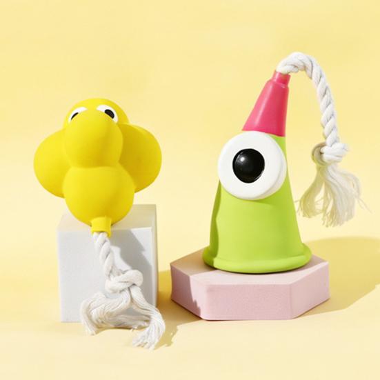 Pet Toy Soft Latex Material Sound Design Interactive Puppy Chew Toy Cartoon Design Teeth Oral Health Safe Chew Toy