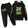 Kids Fall/Winter Hoodie Boy Girl Toddler Pullover 3-12Yrs Fashion Cartoon Game Print Clothes Casual Top+Pants 2P Sports Coat Set