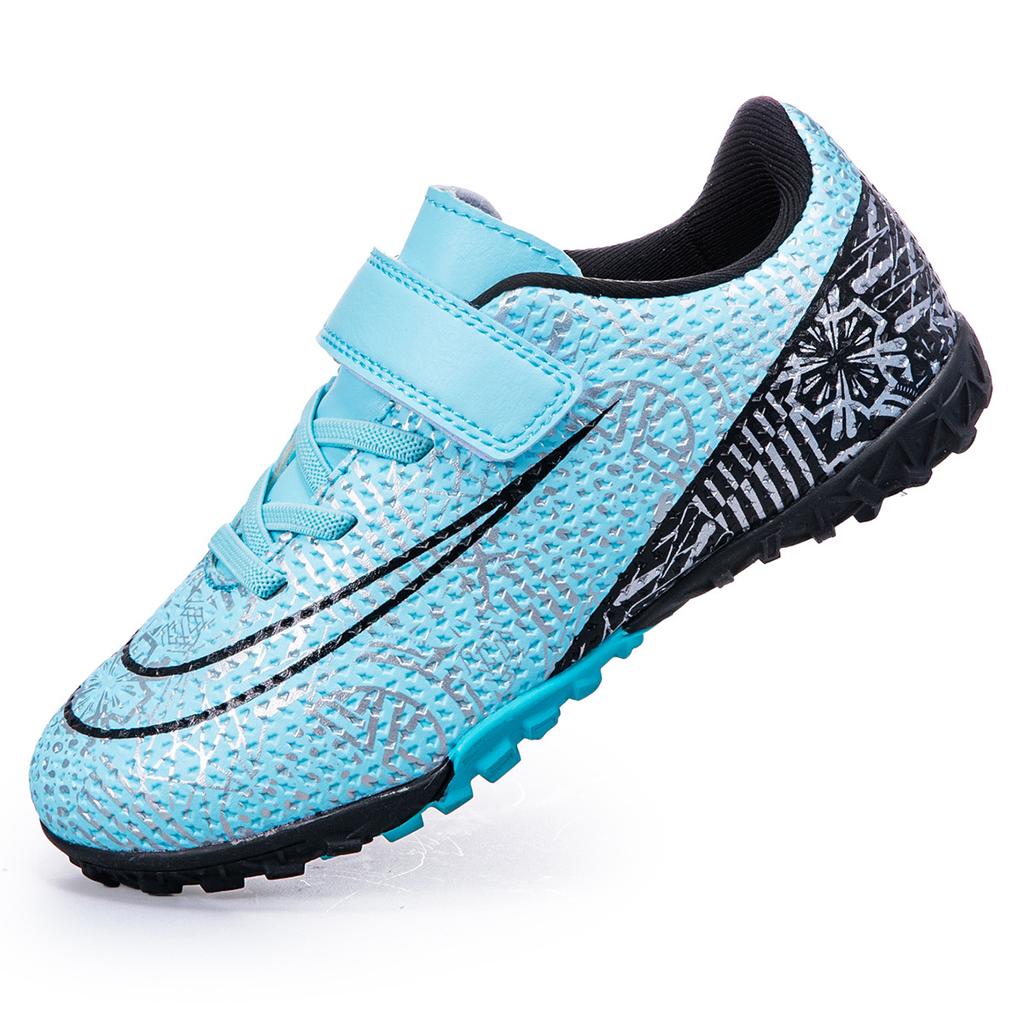 Children's Football Shoes Low Top Velcro Boys and Girls Student Training Sneakers Spike Shattered Sneakers
