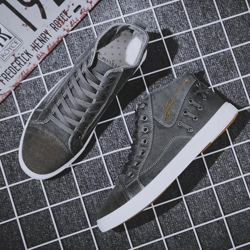 Men's Casual Shoe High Top Vulacnized Shoes Canvas Shoe for Men 2024 Male Sneakers Flats Lace-up Shoe Zapatos Hombre Zapatillas