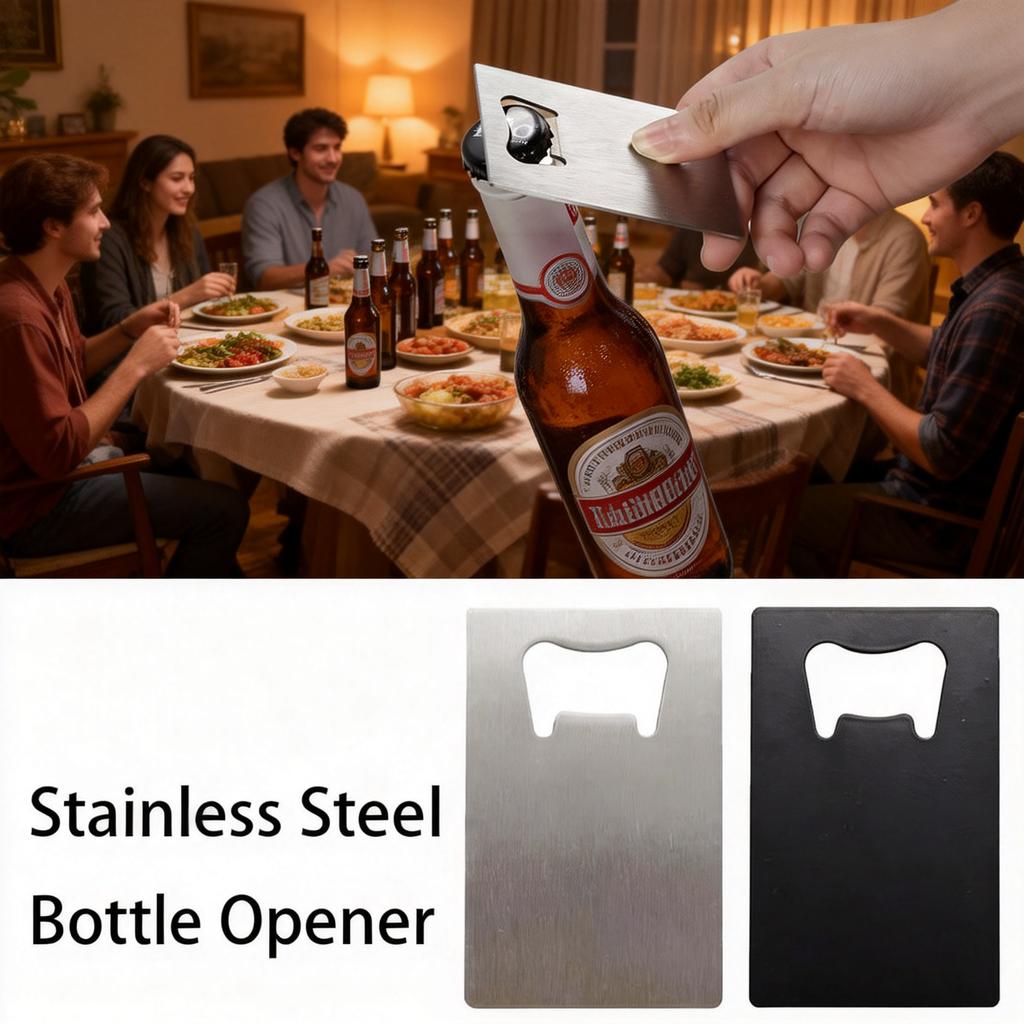 Wedding Gift Stainless Steel Card Shape Beer Bottle Opener For Wallet Pocket Bar Restaurant DIY Mini Anti-Rust Food Grade Favor