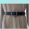 Color Girl Solid Fashionable Pure Leather Belt D Shaped Buckle Daily Casual Use