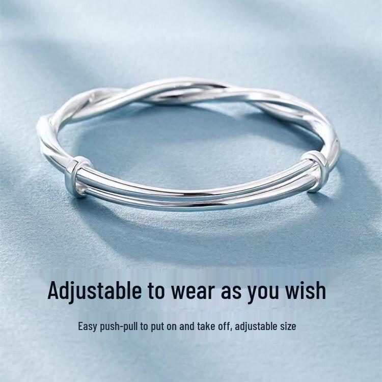 

Women s Möbius Twist Sand Shimmer Bracelet - Creative Braided Design