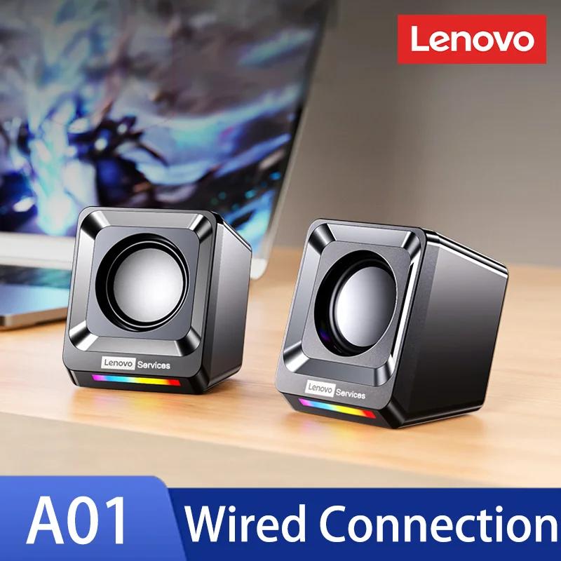 

Оригинальная проводная беспроводная колонка Lenovo A01 с низкой задержкой и насыщенными басами, звуковая панель для телефона, компьютера, громкий динамик Wired Speaker