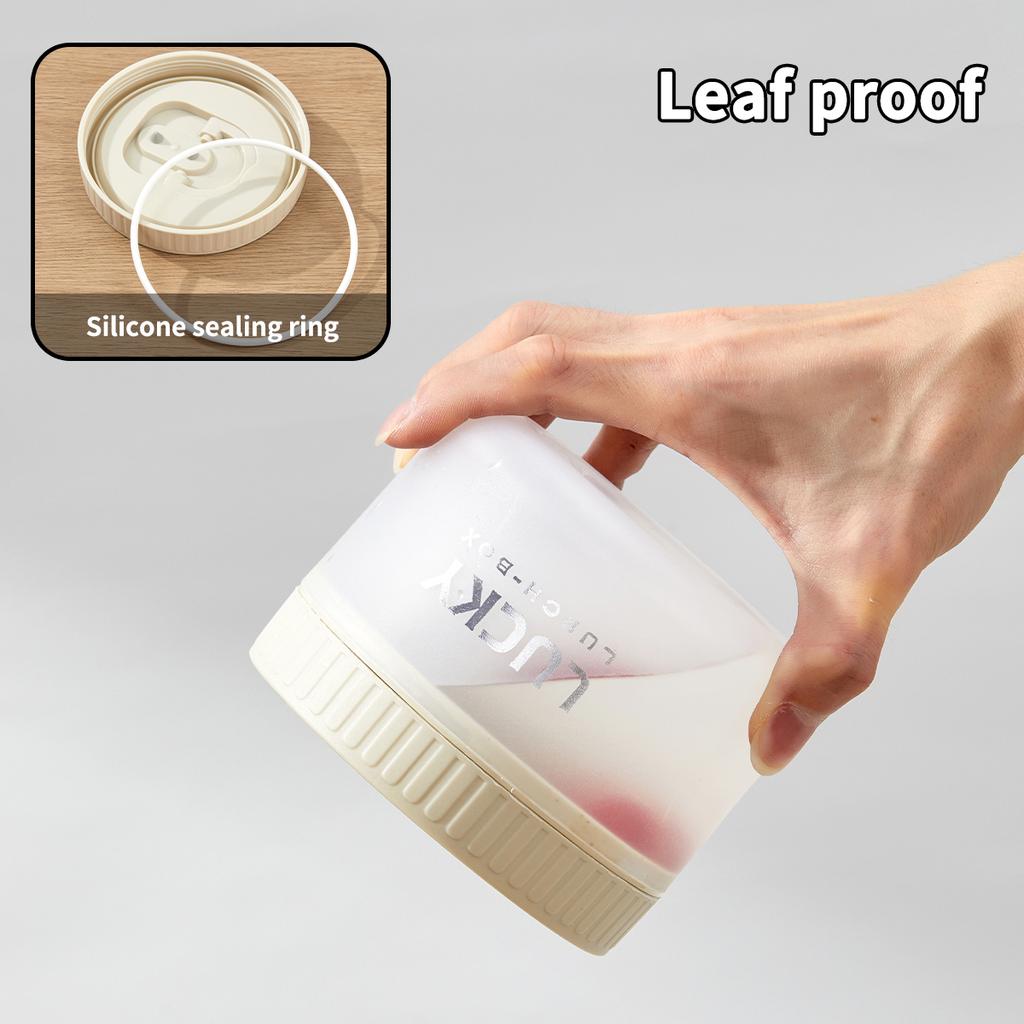 Transparent Plastic Lunch Box With Handle Microwave Safe Leak-proof Bento Box Portable Food Container For Student Adult