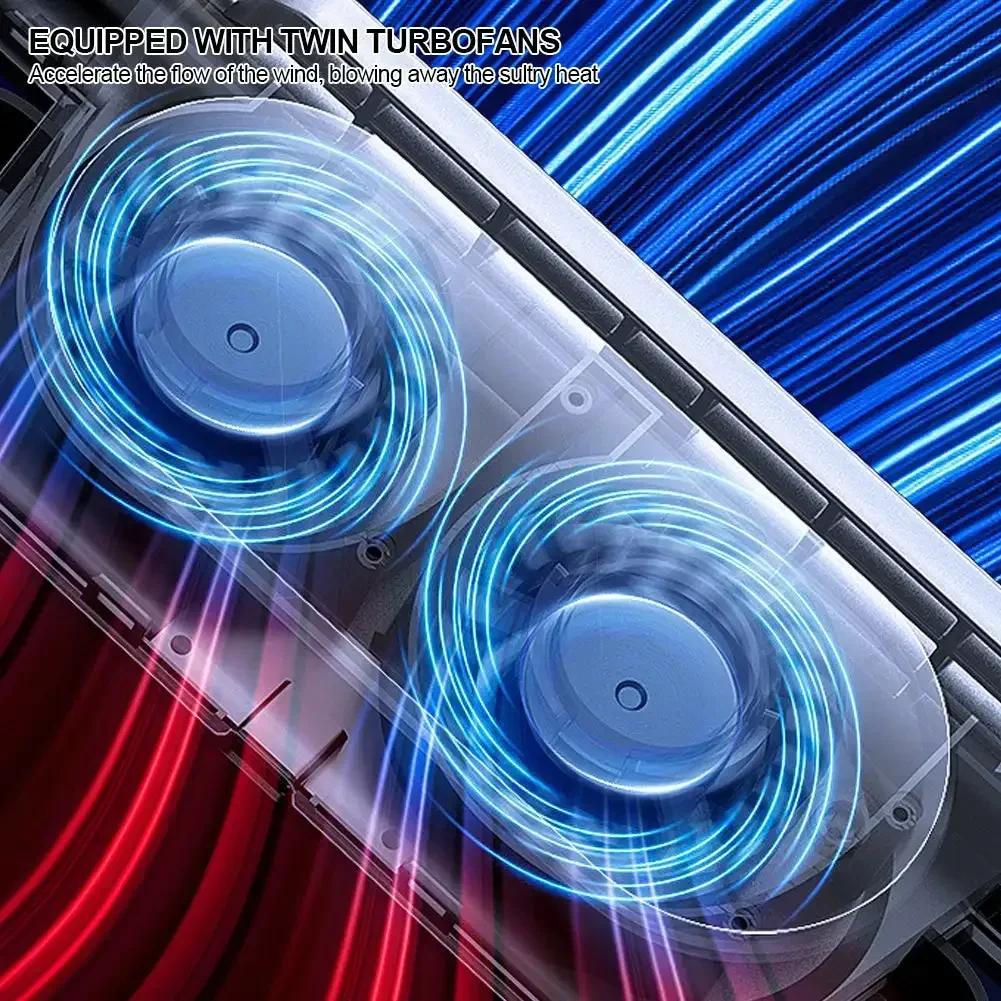 Car Backseat Cooling Fan Electric Auto Backseat Car Fan 3 Speeds Adjustable Wind Speeds Cooling Tool for Mini Cars RVs Sedans