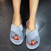 New Style Open-toed Corduroy Home Indoor Floor Light and Comfortable Open-toe Slippers