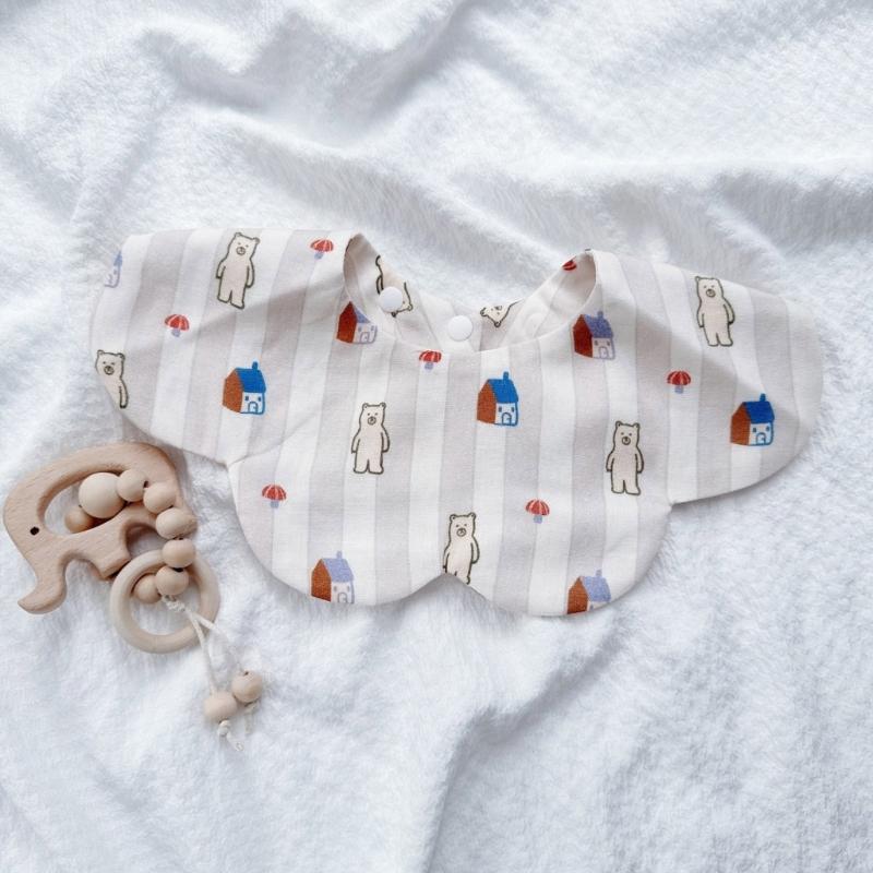 Cotton Bib Cartoon Print Baby Feeding Towel Soft Comfortable Saliva Towel Newborns Burping Cloth for Boys Girls