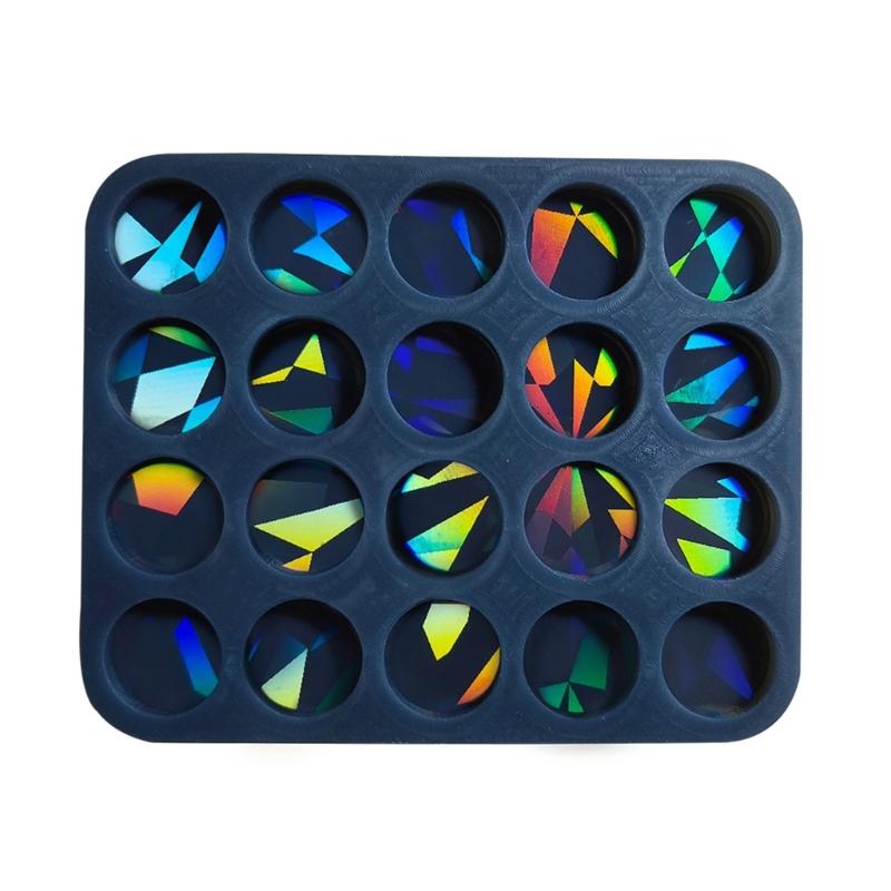 Silicone Mold for Earring Pendant Holographic Round Earring Resin Mold Rainbow Light Earring Keychain Charm Epoxy Mold