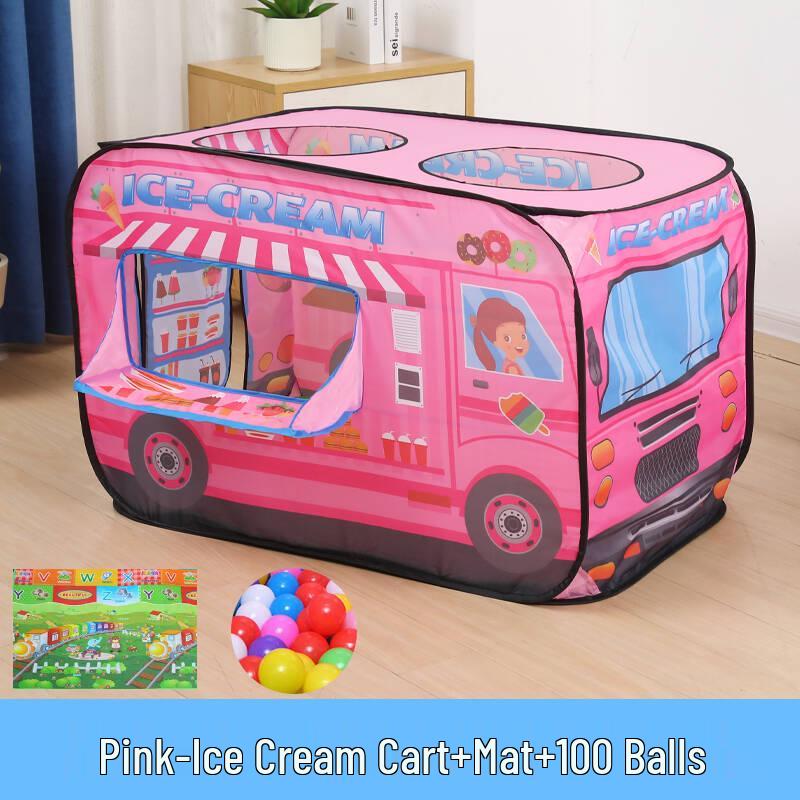 Kids' Indoor Car Tent Playhouse - Foldable Baby Pool & Play Space