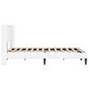 Bed Frame with LED Light Strips White 120 x 190 cm Faux Leather