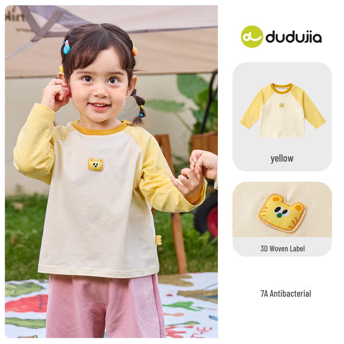 

«Детская футболка с длинными рукавами Dudu для весны и осени — детский топ унисекс» 120 cm