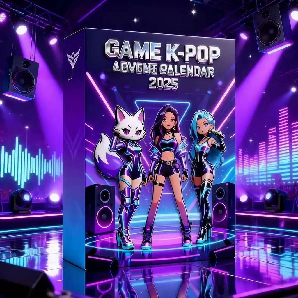 Kpop Demon Advent Calendar 2025, 2D Flat Acrylic Keychain Countdown Calendar with 24 Keychain Toys Gifts for Kids Adult Teens Ornaments