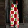 Women's Casual Loose Jumpsuit Christmas Print Wide Leg Jumpsuit Sleeveless With Pockets