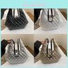 Stylish Large Capacity Tote Bag For Women Retro Fashionable Shoulder Bag Available In Black White Silver And Gold