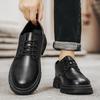 2024 Men's Korean Leather Platform Oxford Thick Soled Men's Casual Fashion Formal Evening Dress Wear Resistant Shoes