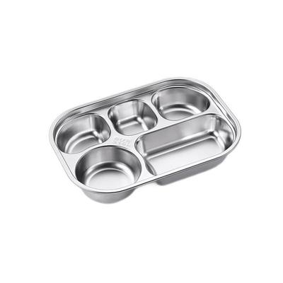 JiYouShi 316 Stainless Steel 5-Compartment Deep Divided Plate