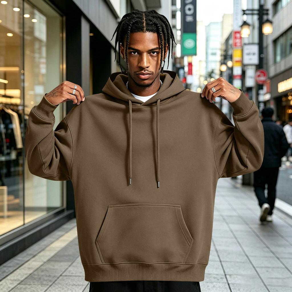 Men's Vintage Hoodie Loose Fit for Fall and Winter