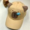 Runny Nose Cartoon Sun Hat Korean Style Peaked Cap Retro Capybara Baseball Cap  Outdoor