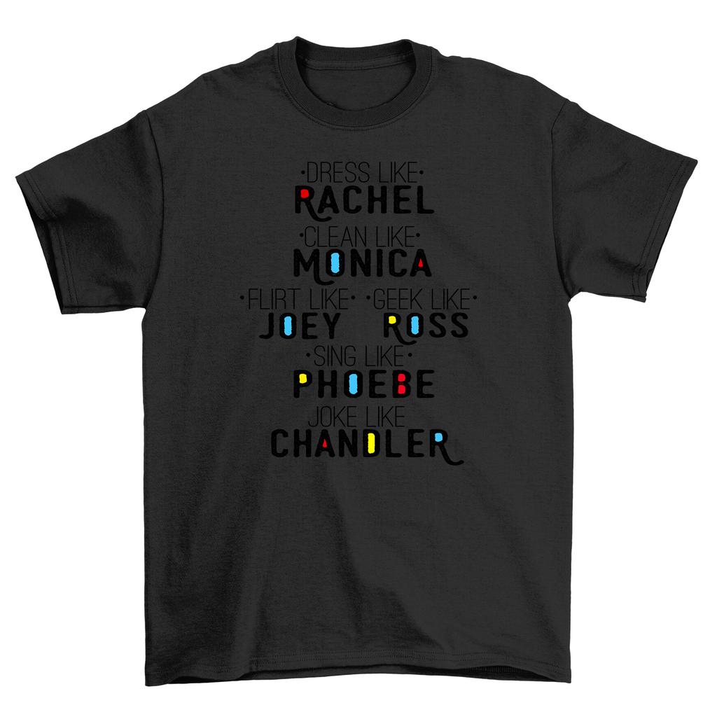 Friends List Tee Black Print'' T-Shirt Mens Womens Tees Top - Unisex, 100% Cotton, Funny Tee for TV S