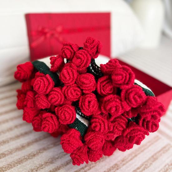 Crochet Rose Bouquet Blanket Handmade Flower Throw Blanket Crocheted Roses Blanket for Home Bed Couch Decor Anniversary Gift