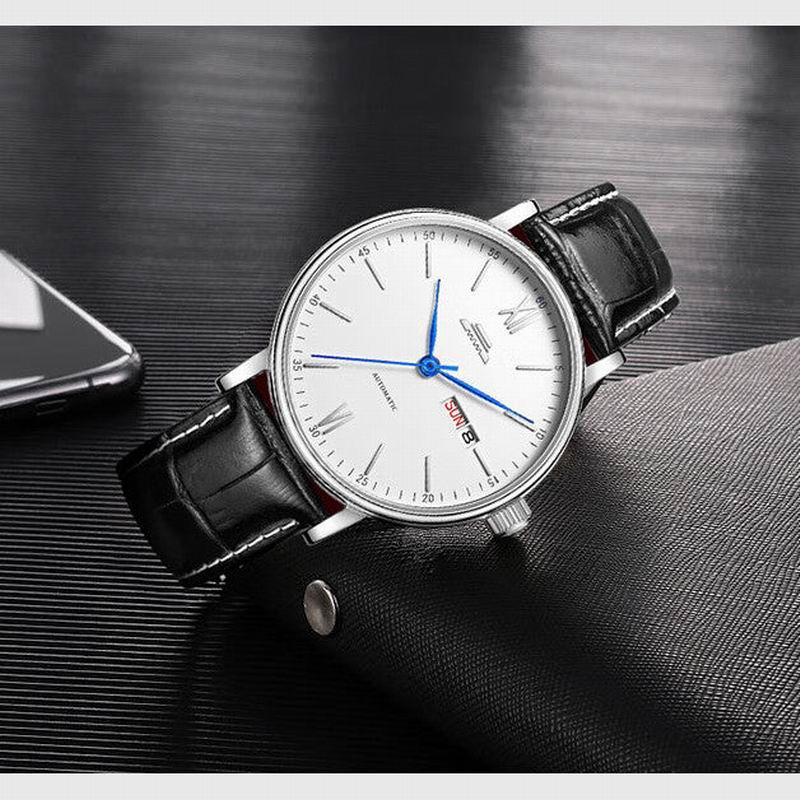 Beijing Classic Series Date and Day Watch 40mm Leather Man Watch Men Mechanical Automatic Skeleton Business Stainless Steel