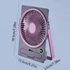 5-Speed Adjustment Portable Desktop Fan Ultra Slim Design Table Air Cooler  Travel