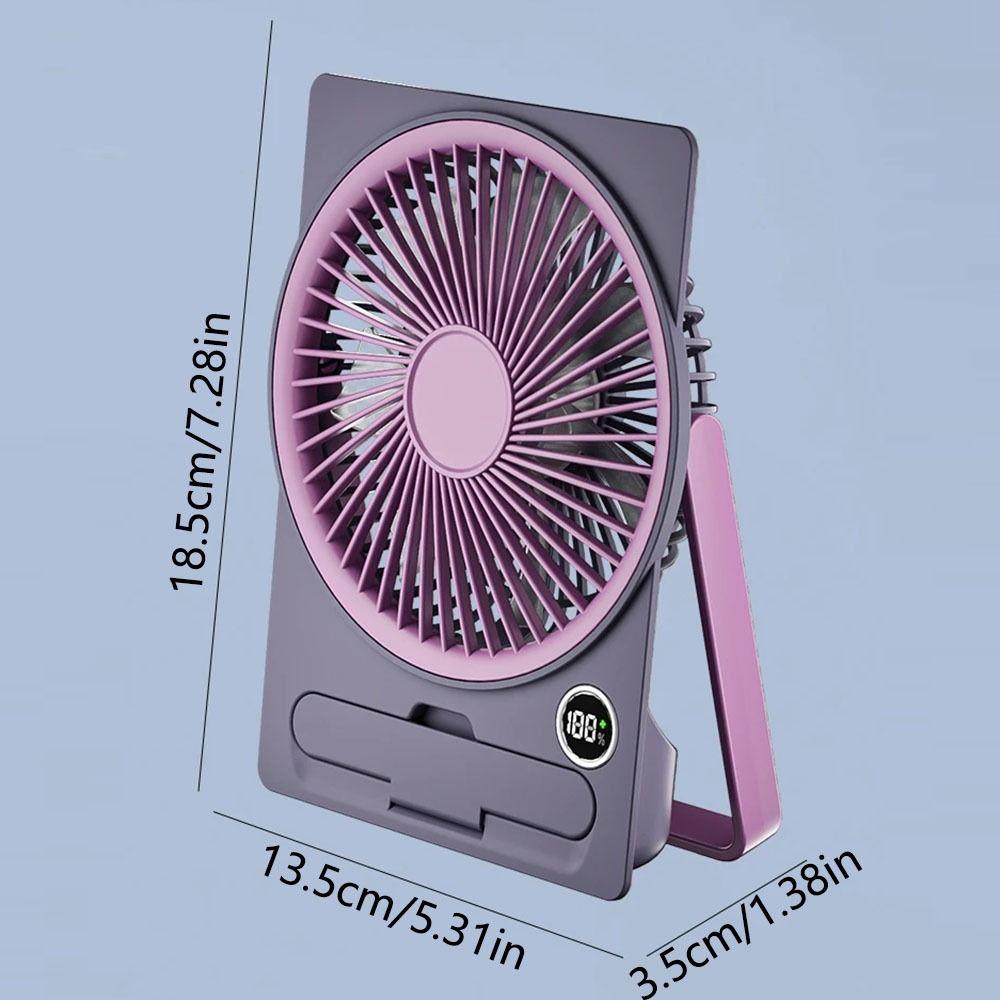 5-Speed Adjustment Portable Desktop Fan Ultra Slim Design Table Air Cooler  Travel