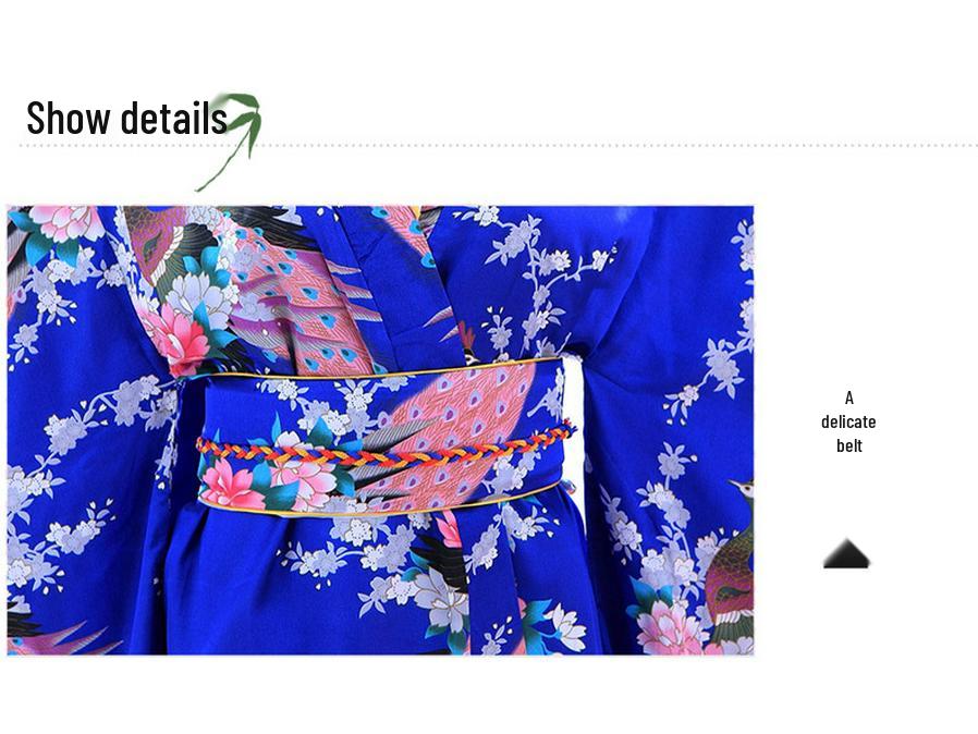 Dívčí tradiční japonský potisk kimono pyžamový set