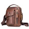 STEEL LION Men's Cowhide Leather Crossbody Sports Bag - Durable, Fashionable, Mini Handbag