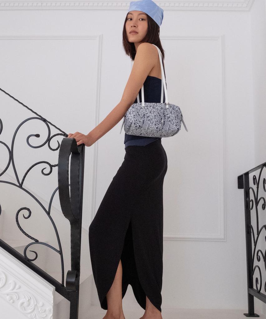 Atmyfingertip Folded Boston Bag Jacquard Mist