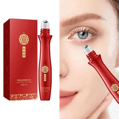 Anti-Falten-Augencreme mit Rollerball, schnelltrocknend, feuchtigkeitsspendende Hyaluronsäure, erfrischendes Augenserum, lässt feine Linien verblassen