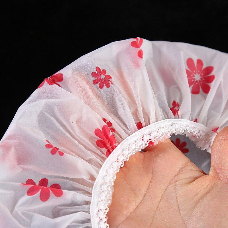 Colorful Reusable Shower Cap with Elastic Band Thicken Bathing Hat for Women Perfect for Hair Salon Bathing Accessory Waterproof