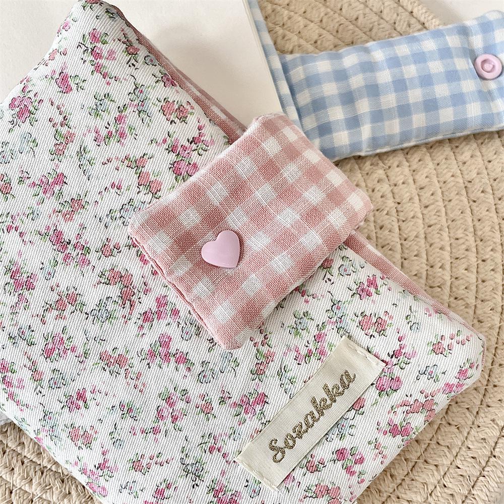 Korean Girly Heart Floral Book Cover for Journals & Diaries - Portable Pocket Size