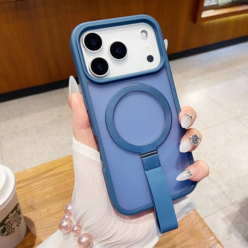 Husă Magnetică pentru Telefon cu Suport pentru IPhone 17 Air 16 14 15 13 Pro Max 12 Huse Husă Protectoare Apple cu Inel din Silicon Moale