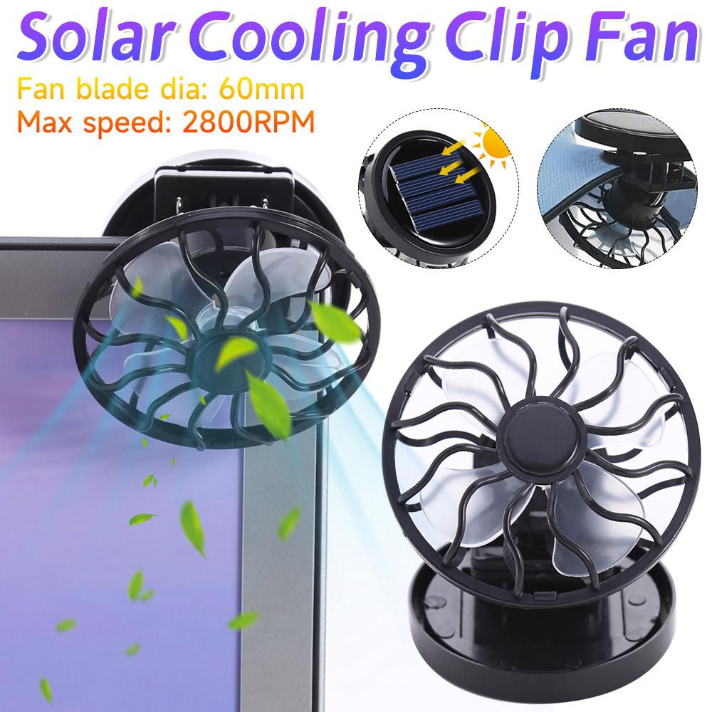 Neuer Solar-Tragbarer Handhut-Clip-Ventilator Mini-Ventilator Zum Anklemmen Luftkühler-Ventilator Clip-Kühler Für Sommer Outdoor Wandern Camping Angeln