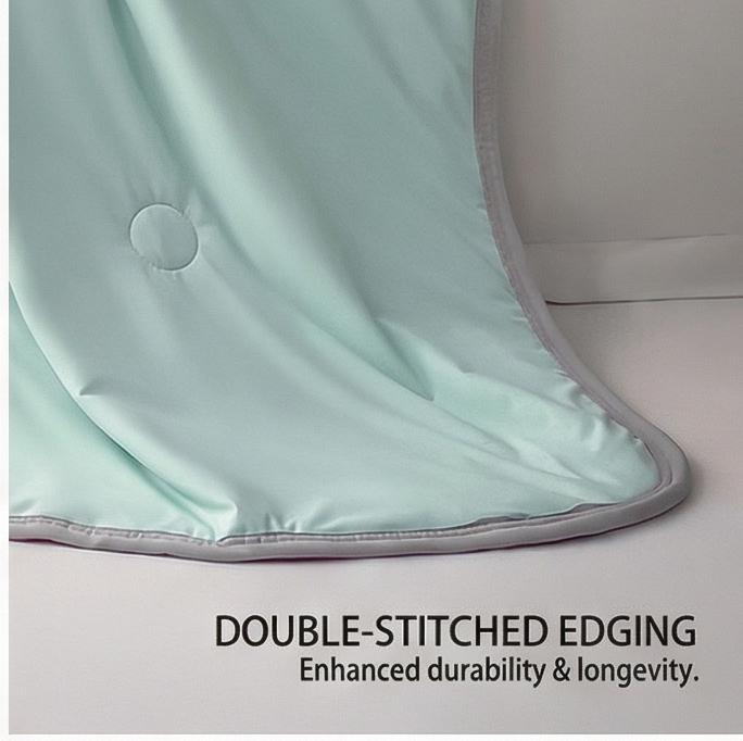 New Washable Ice Silk Summer Quilt Cooling Air Conditioner Blanket for Single & Double Beds