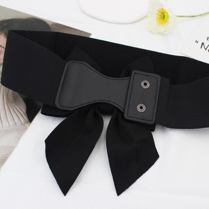 Korean Belt With Big Bow Waist Band Corset Accessories Elastic Waistband