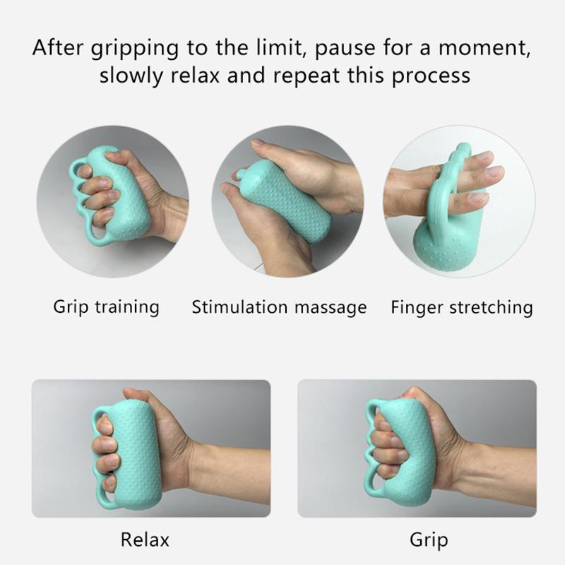 Tragbarer Vier-Finger-Handkrafttrainer – Weicher Griffball für primäres Greiftraining, Rehabilitation und Fingerübungen